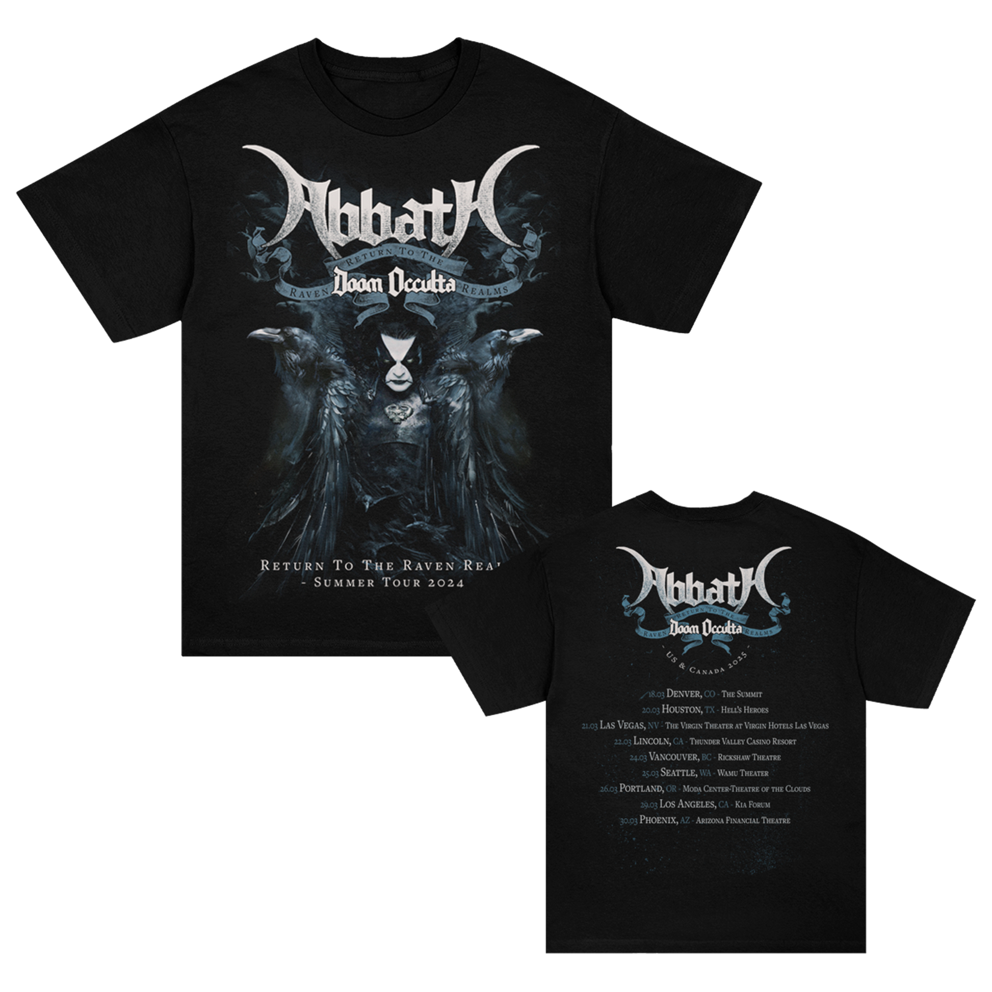 Return To The Raven Realms 2025 Tour T-Shirt (Black)